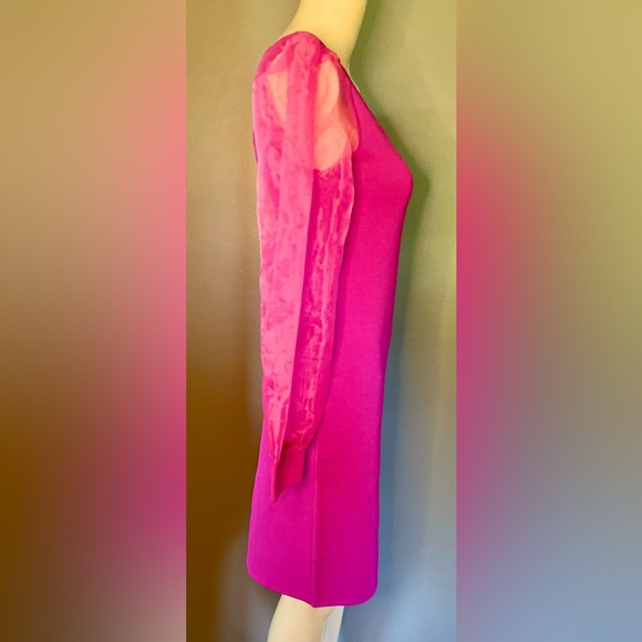 NWT House of Harlow 1960 Fuchsia Corset Compression Knit Mini Dress Size Small - Picture 7 of 8